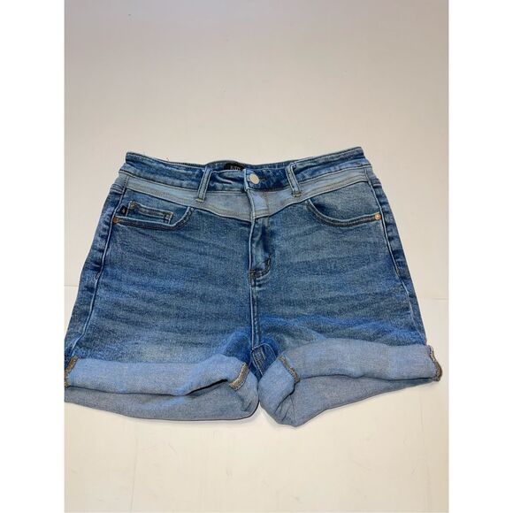 Judy Blue Pants - Judy Blue Denim Shorts L Distressed Cuffed Stretch Festival Americana Casual